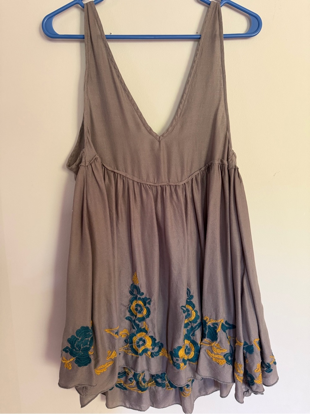 Free People Intimately Embroidered Aida Gray Boho Slip Dress XS - Picture 3 of 6
